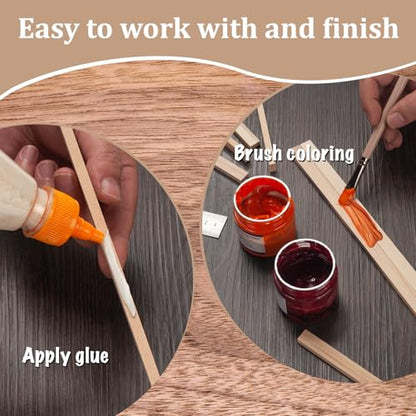 Wood Strips Slats Wooden Sticks for Crafts 1 (30 Count)