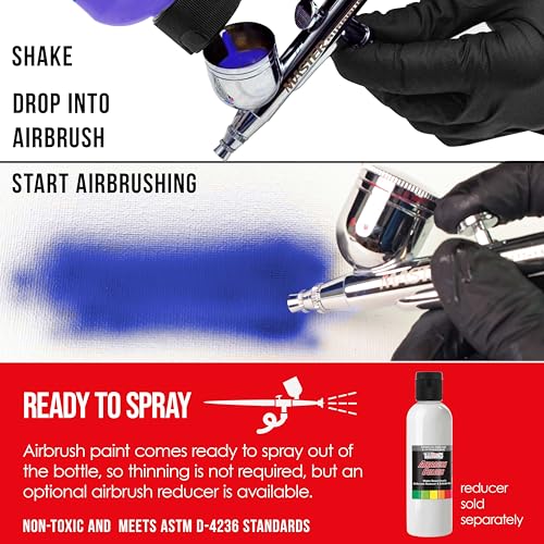 Opaque Bright Red Acrylic Airbrush Paint (8 Fl Oz)