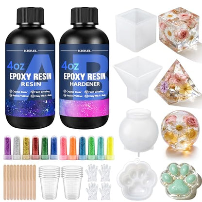 Epoxy Resin Kit 8OZ with Molds
