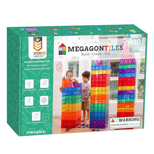 110PCS Premium Magnetic Tiles Set