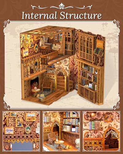 Book Nook Kit DIY Miniature House Dollhouse for Adults