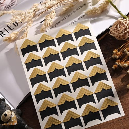 Photo Corners 120 Pcs Gold Self