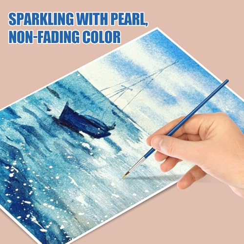 Mini Glitter Watercolor Paint Set with Paper (24 Count)