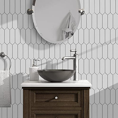 10 Sheet Long Hexagon Peel and Stick Backsplash (10 Count)