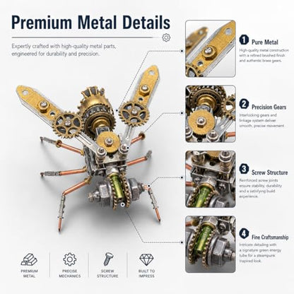 3D Metal Puzzle Kits for Adults Teens (160 Count)