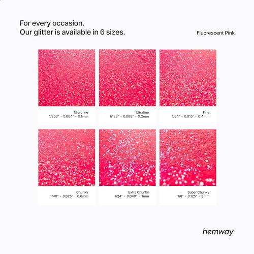 Resin Glitter Fluorescent Pink 100g Super Chunky (3.5274 Ounce)