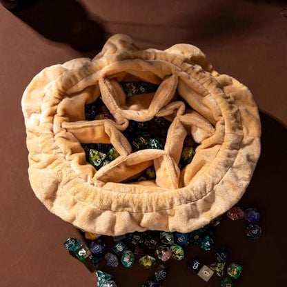 Large Dice Bag with Pockets Olive Green Storage Bag for DND RPG Game