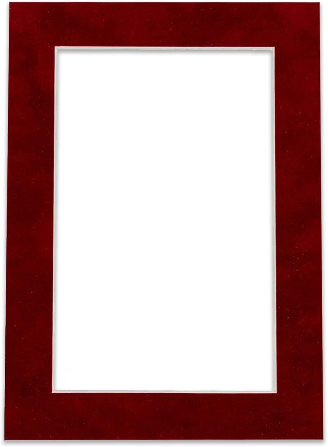 Pack of 25 Acid Free 11x14 Mats Bevel Cut for 8.5x11 Photos - Bright Red Suede Precut Matboards For Pictures, Photos, Framing - 4-ply Thickness