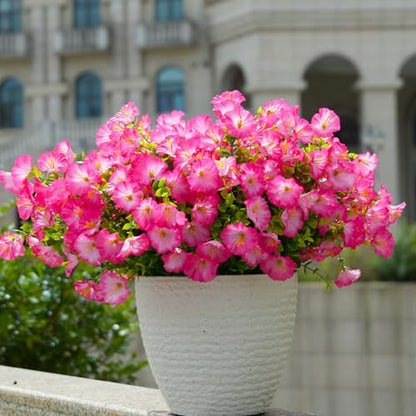 Artificial Flowers Fake Plants for Outdoor Indoor Decoration (16 Count)