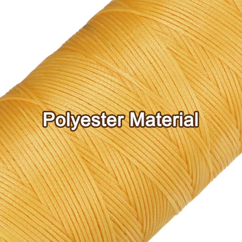 Leather Sewing Waxed Thread 284 Yards 0.8mm Gold