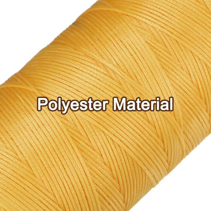 Leather Sewing Waxed Thread 284 Yards 0.8mm Gold