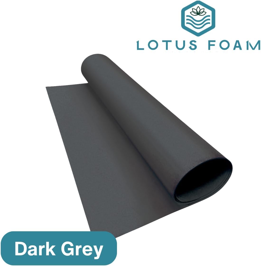 LotusFoam Large 3mm EVA Foam Sheet - 44"x 85" High Density Foam 130 kg/m3 for Cosplay, Costumes, Crafts, Flooring, Outdoor Use - 35 Colors (Dark Grey) - Dark Grey - Crafty Corner