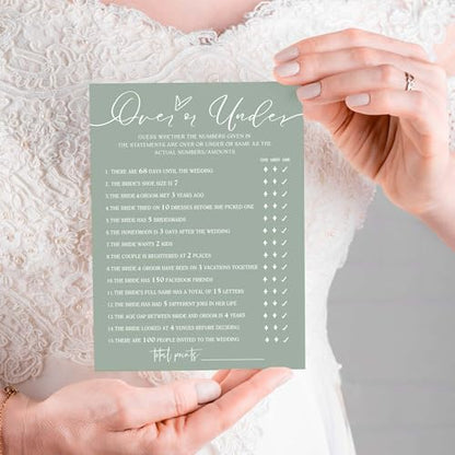 Bridal Shower Games Cards