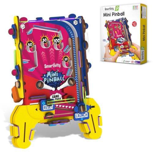 Mini Pinball Machine DIY STEM Toy for Kids 6
