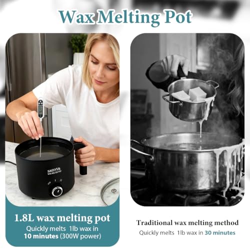 Candle Making Kit with 1.8L Wax Melter Pot