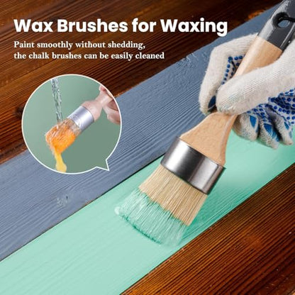 2 Pack Wax Paint Brush Set