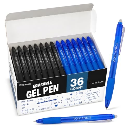 Retractable Clicker Erasable Gel Pens (36 Count)