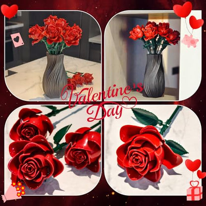 Red Roses Building Blocks Set