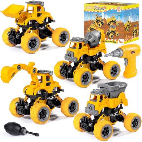 Take Apart Construction Toys for 4 Year Old Boys Gifts Toys Age 4 (4 Count)