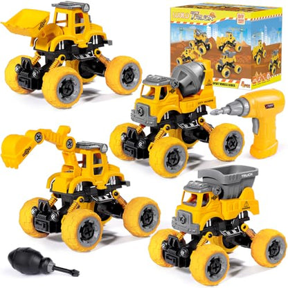 Take Apart Construction Toys for 4 Year Old Boys Gifts Toys Age 4 (4 Count)