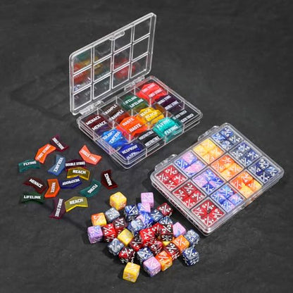 108PCS 12mm MTG Counter Dice +1