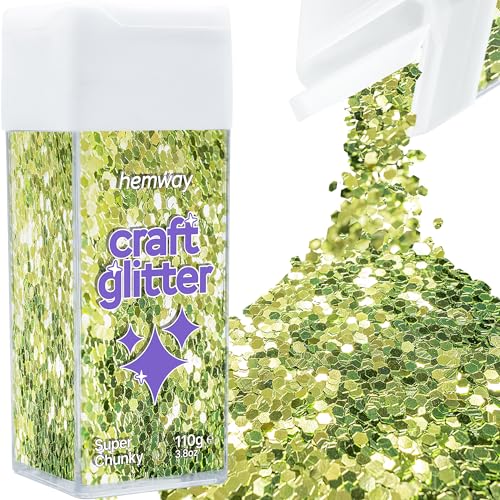 Craft Glitter Shaker Olive Green 110g Super Chunky (3.9 Ounce)