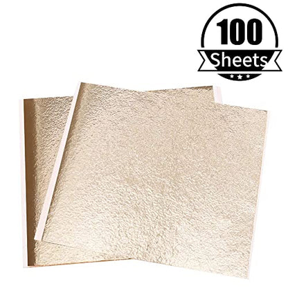 Imitation Gold Leaf Sheets 100 PCS Antique Gold