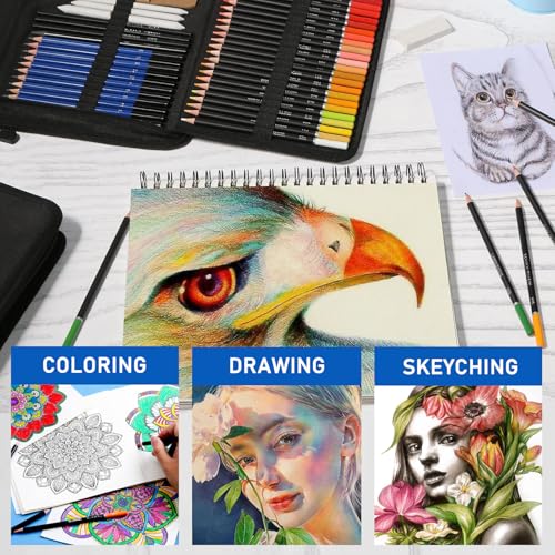146Pcs Drawing and Sketching Colored Pencils Set (146 Count)