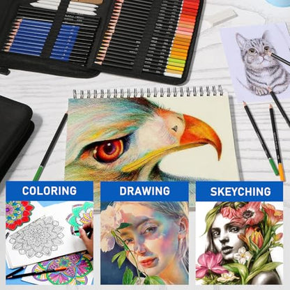 146Pcs Drawing and Sketching Colored Pencils Set (146 Count)