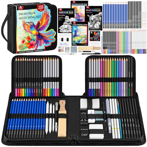 133 PCS Art Supplies Sketching Kit (133 Count)