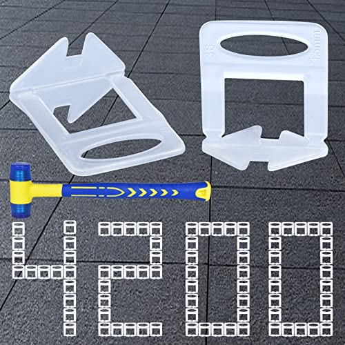 Tile Leveling System Clips Spacers Tile Leveler Clips DIY Tile Leveler Spacers 4200 Pcs 1 (1000 Count)