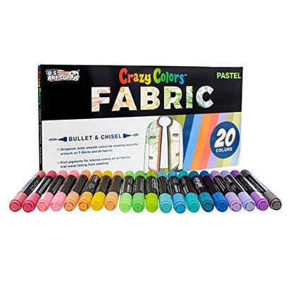 Super Markers 20 Pastel Dual Tip Fabric Markers (20 Count)