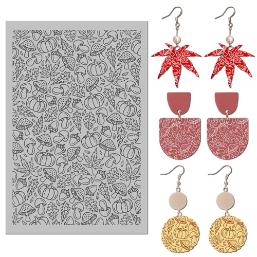 Autumn Leaves Polymer Clay Texture Mat