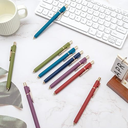 Gel Pens Black Ink Pens for Office 0.5mm Fine Point Pen Smooth Writing Retractable (10 Count)
