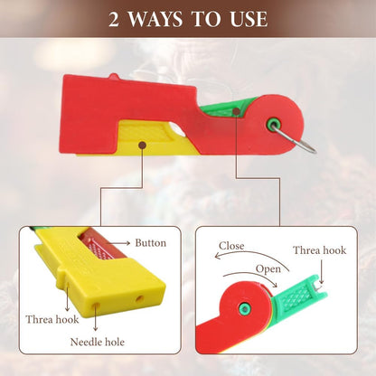 Automatic Needle Threader,2024 New Plastic Needle Threaders,Used to Quickly Thread The Thread Into The Needle Hole, Suitable for The Elderly and Those Who Like to Do Needlework(Random Color) (6 PCS)