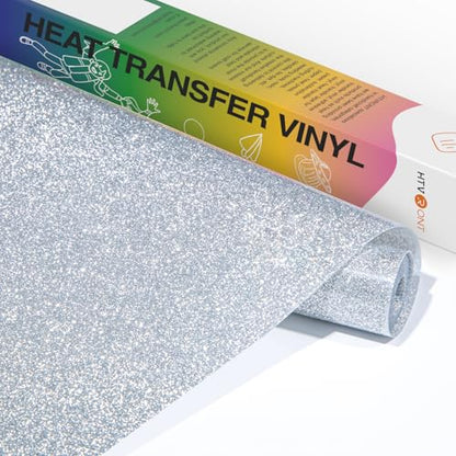 Silver Glitter HTV Vinyl