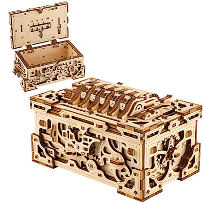 Enigma Chest Puzzle Box 3D Wooden Puzzles for Adults to Build