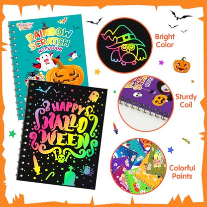 24 Pack Rainbow Scratch Notebook Art Party Favors for Kids (24 Count)