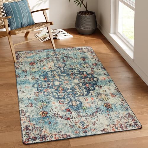 Reine Bohemian Floral Medallion Area Rug