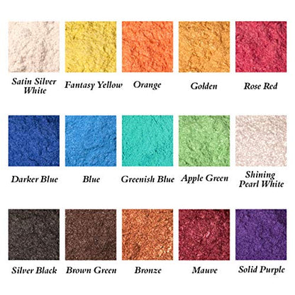 15 Bottles Mica Powder Set (15 Count)