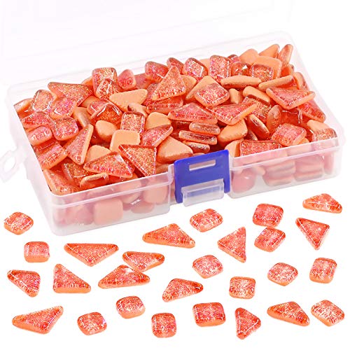 1 Pound Orange Shine Crystal Series Mosaic Tiles Assortment Kit
