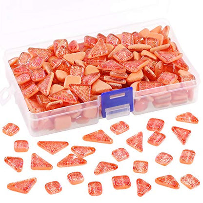 1 Pound Orange Shine Crystal Series Mosaic Tiles Assortment Kit