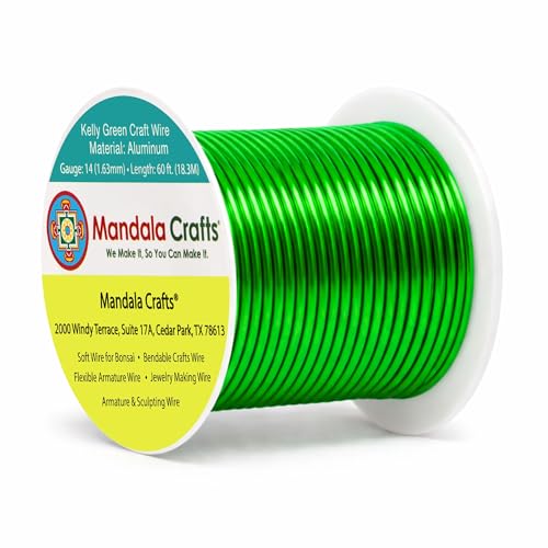 14 Gauge Kelly Green Anodized Aluminum Craft Wire