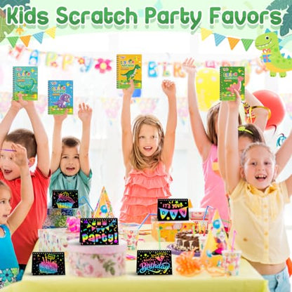 24 Pack Rainbow Scratch Notebook Art Party Favors for Kids