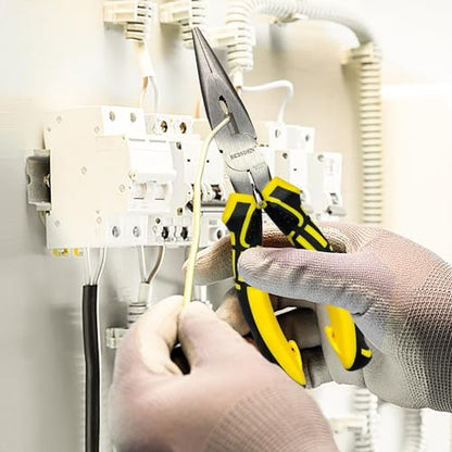 8 inch Needle Nose Pliers with Wire Cutters Spring Loaded