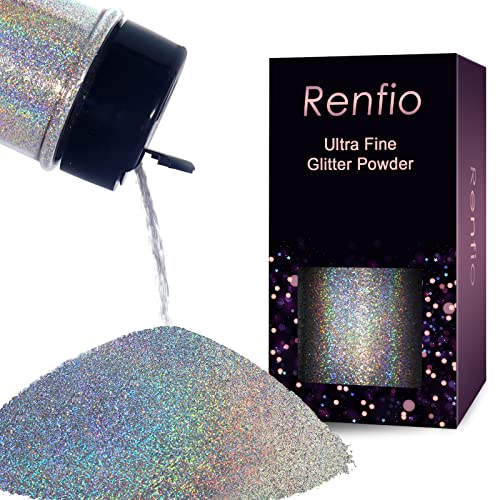 Holographic Ultra Fine Silver Glitter Powder Metallic Resin Glitter