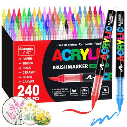 240 acrylic paint markers for stones (240 Count)