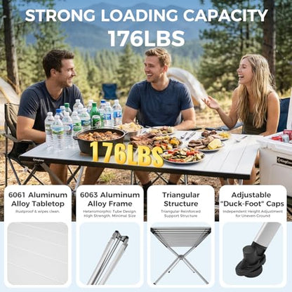 57.4" Oversized Folding Camping Table