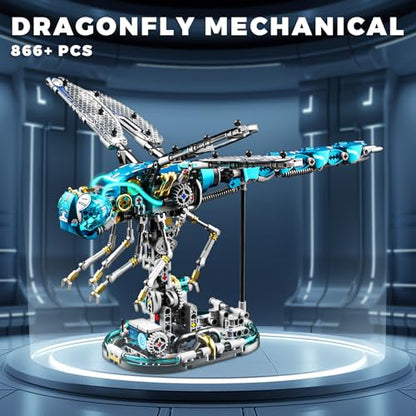 Mechanical Dragonfly Building Blocks for Adults