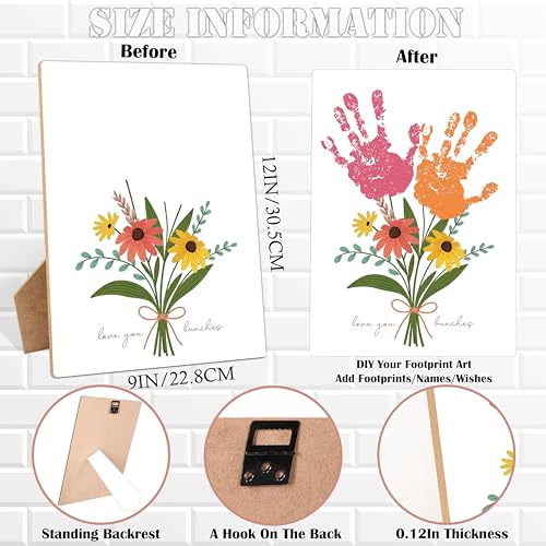 Mother's Day Christian Flower Handprint Art Wooden Making Sign
